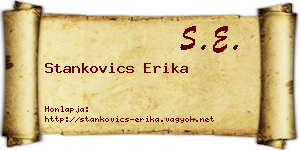 Stankovics Erika névjegykártya